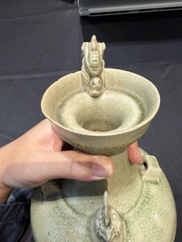 南朝青瓷雞首壺 - 图12