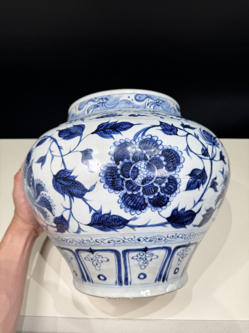 元 青花缠枝莲纹大罐 - 图7