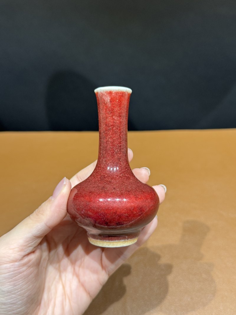 清康熙 郎窑红釉小瓶 - 图4