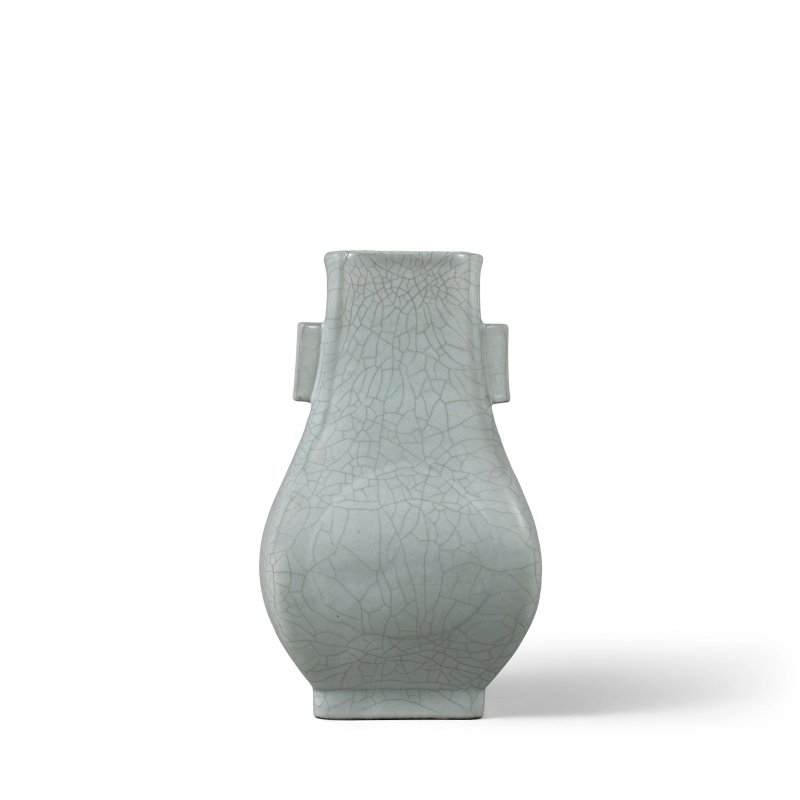 清嘉慶　仿哥釉杏圓貫耳瓶 | A GE-TYPE 'ARROW VASE', HU - 图5