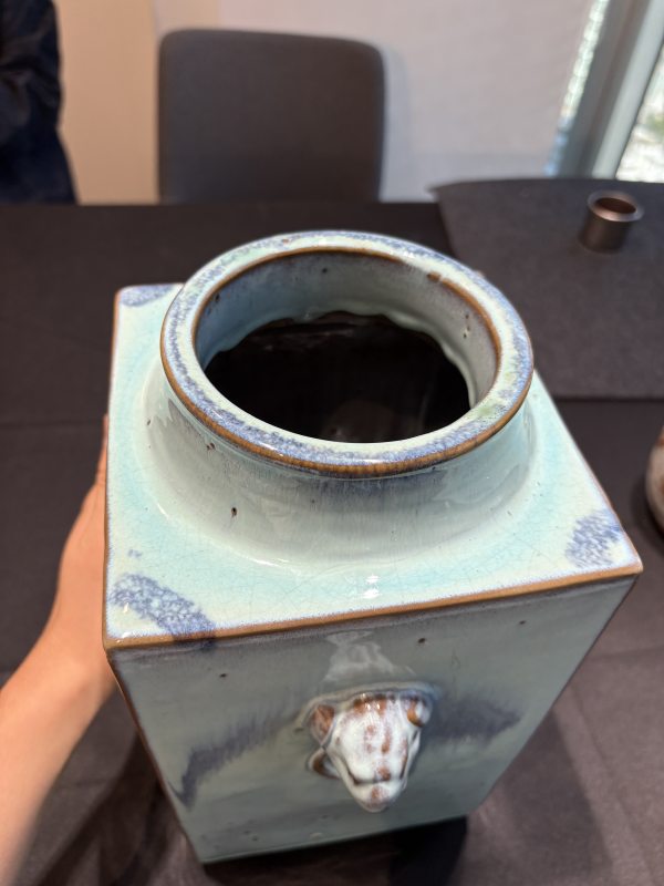 清 宜鈞釉象耳琮式瓶 - 图15