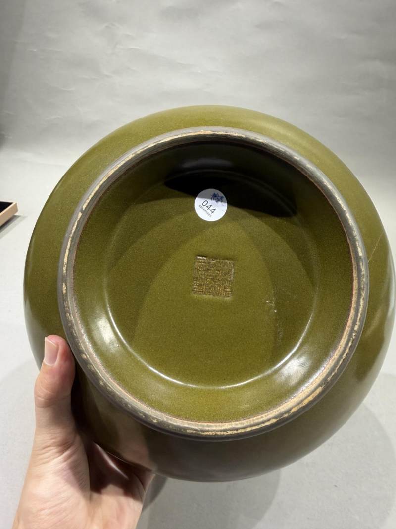    清乾隆 茶叶末茡荠瓶 - 图7