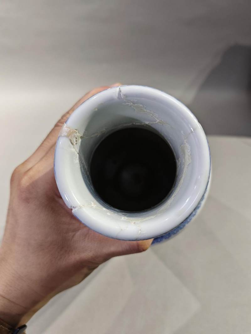    民国 段子安风格粉彩竹林七贤瓶 - 图11