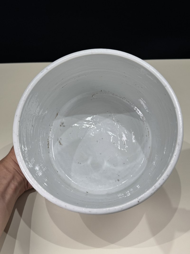 清康熙 青花后赤壁赋魁星点斗诗文笔筒 - 图12