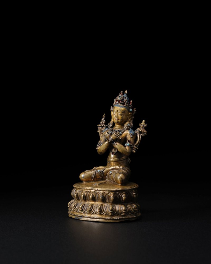 西藏 十六世紀 金剛總持銅像 | A COPPER ALLOY FIGURE OF VAJRADHARA - 图4