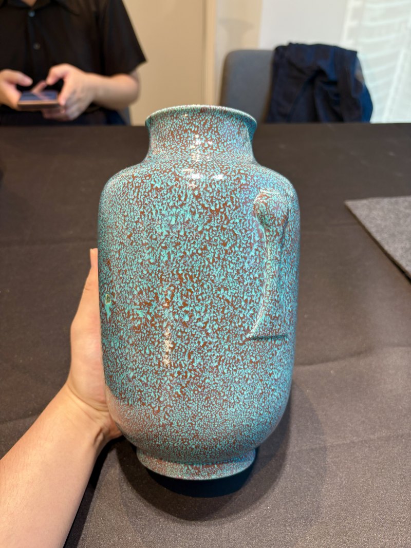 清乾隆爐鈞釉燈籠瓶 - 图11