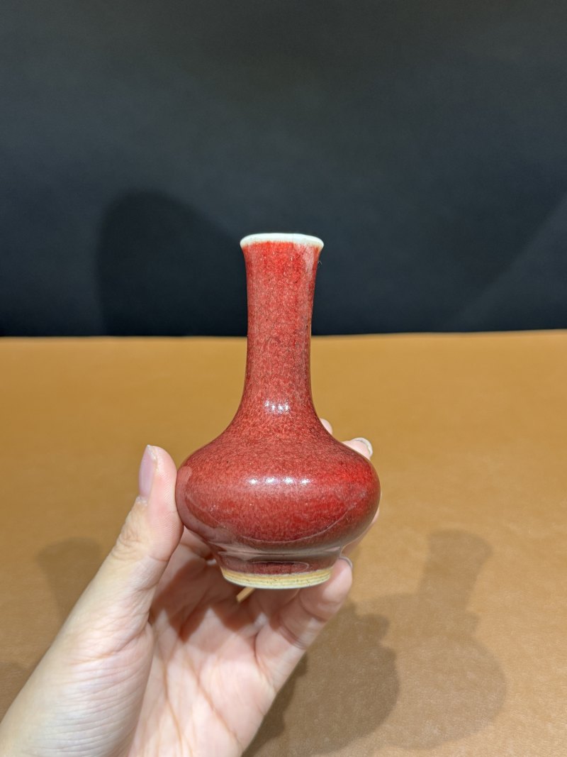 清康熙 郎窑红釉小瓶 - 图5