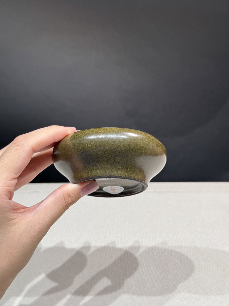 清乾隆 茶叶末釉水洗 - 图5