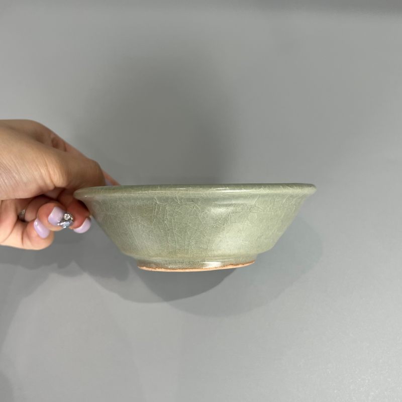 明代 龙泉窑青釉直边洗 - 图5