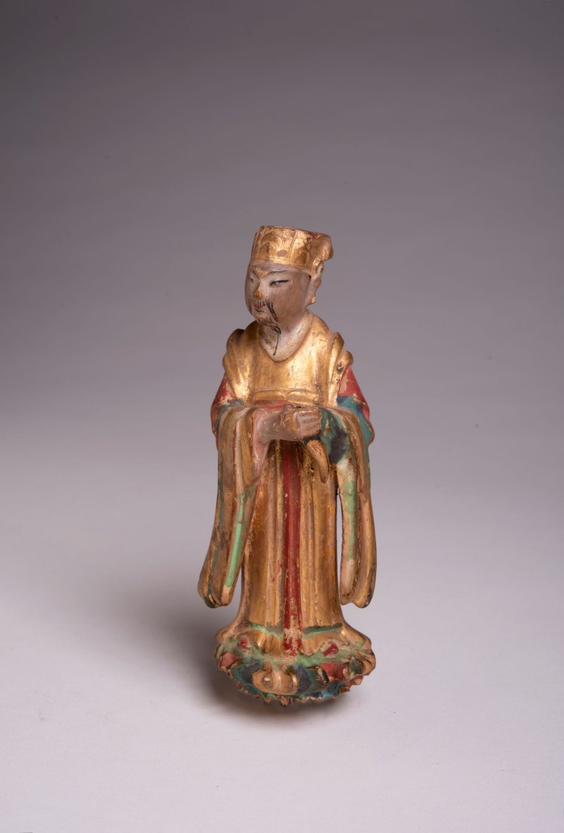 宋/金至元 貼金加彩小木雕人物造像一組十二件 | A GROUP OF TWELVE SMALL POLYCHROME WOOD FIGURES - 图11