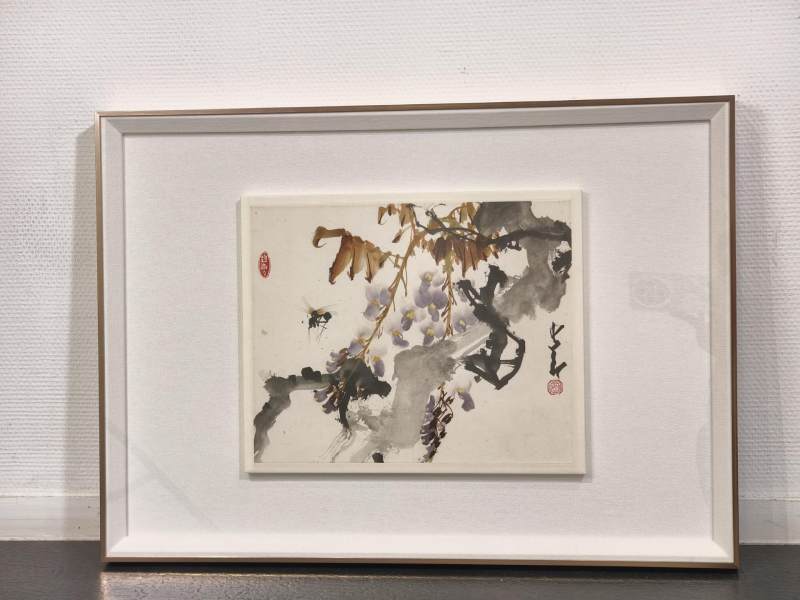    赵少昂 紫藤竹蜂 - 图2