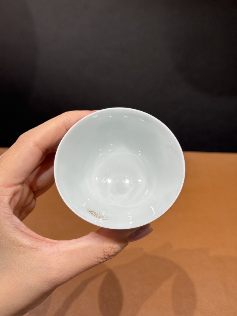 清雍正 斗彩灵芝纹杯 - 图11