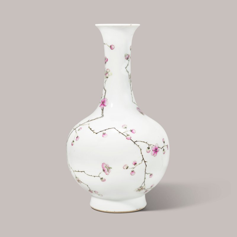 清光緒 粉彩花鳥紋瓶 「永慶長春」礬紅款  GUANGXU PERIOD (1875-1908), YONGQING CHANGCHUN MARK IN IRON RED - 图2