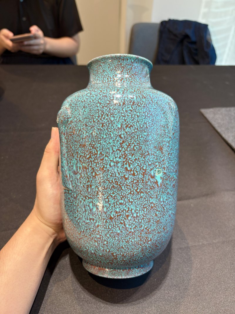 清乾隆爐鈞釉燈籠瓶 - 图12