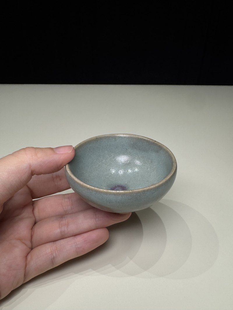 明 钧窑紫斑泡泡盏一对 - 图5