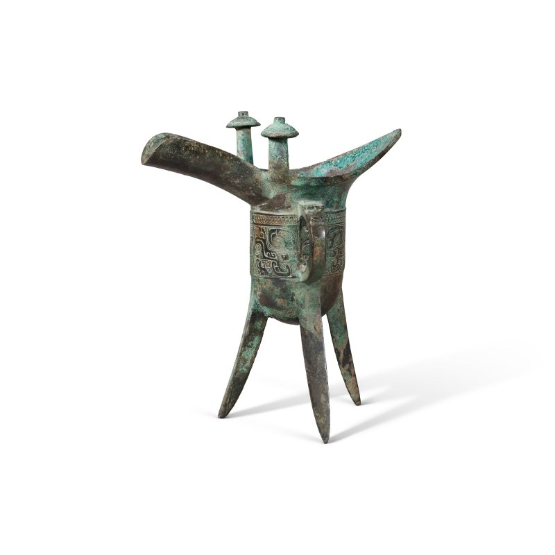 商 青銅饕餮紋爵  SHANG DYNASTY, 12TH-11TH CENTURY BC - 图1
