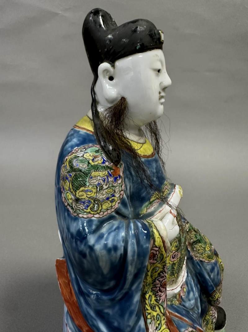    清 德化窑加粉彩文昌帝君 - 图8