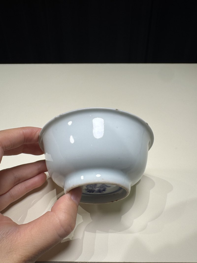 明嘉靖 白釉青花金箓大醮坛用茶盏五只 - 图6