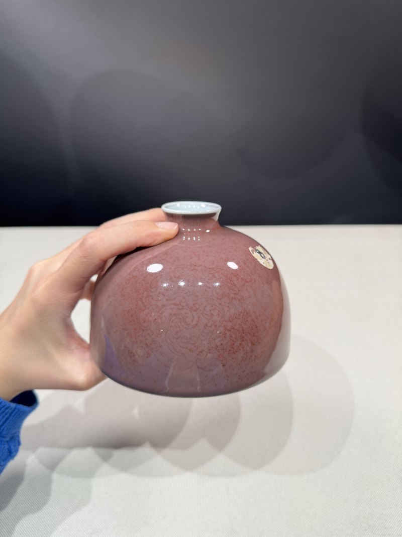 清康熙 豇豆红釉太白尊 - 图3