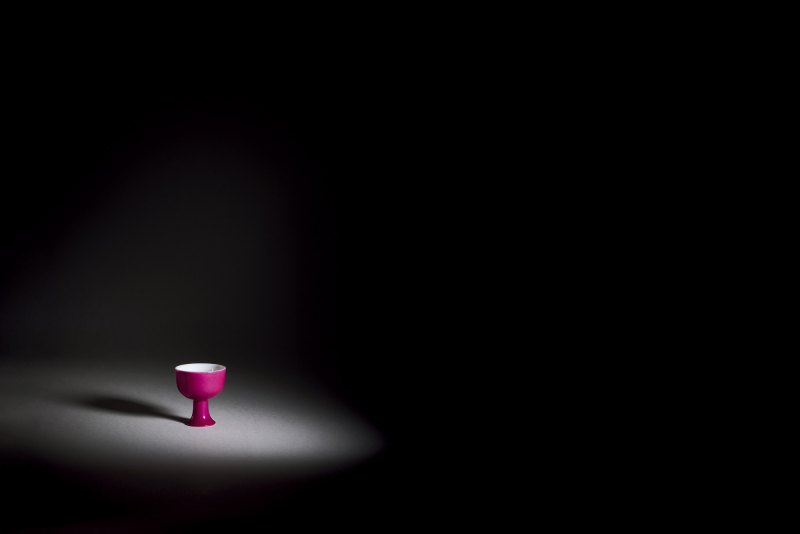 清雍正 御制胭脂红釉高足杯 - 图2