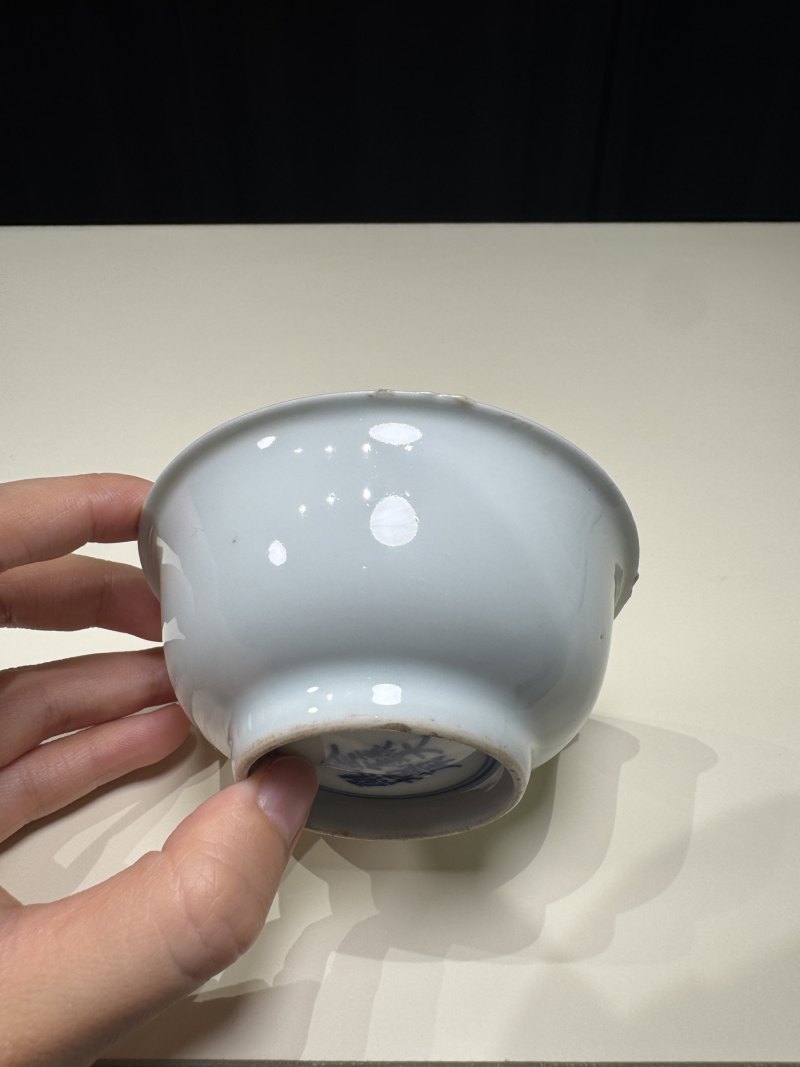 明嘉靖 白釉青花金箓大醮坛用茶盏五只 - 图7