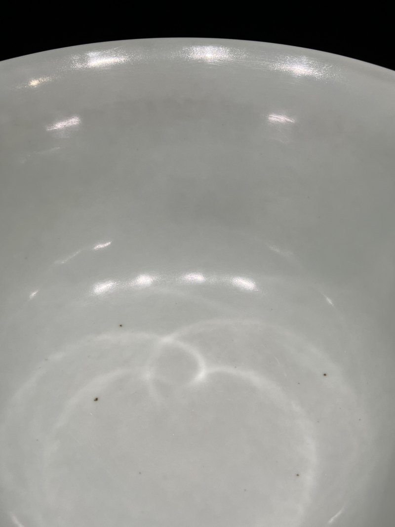 清雍正 粉青釉浮雕折枝花果纹大碗 - 图6