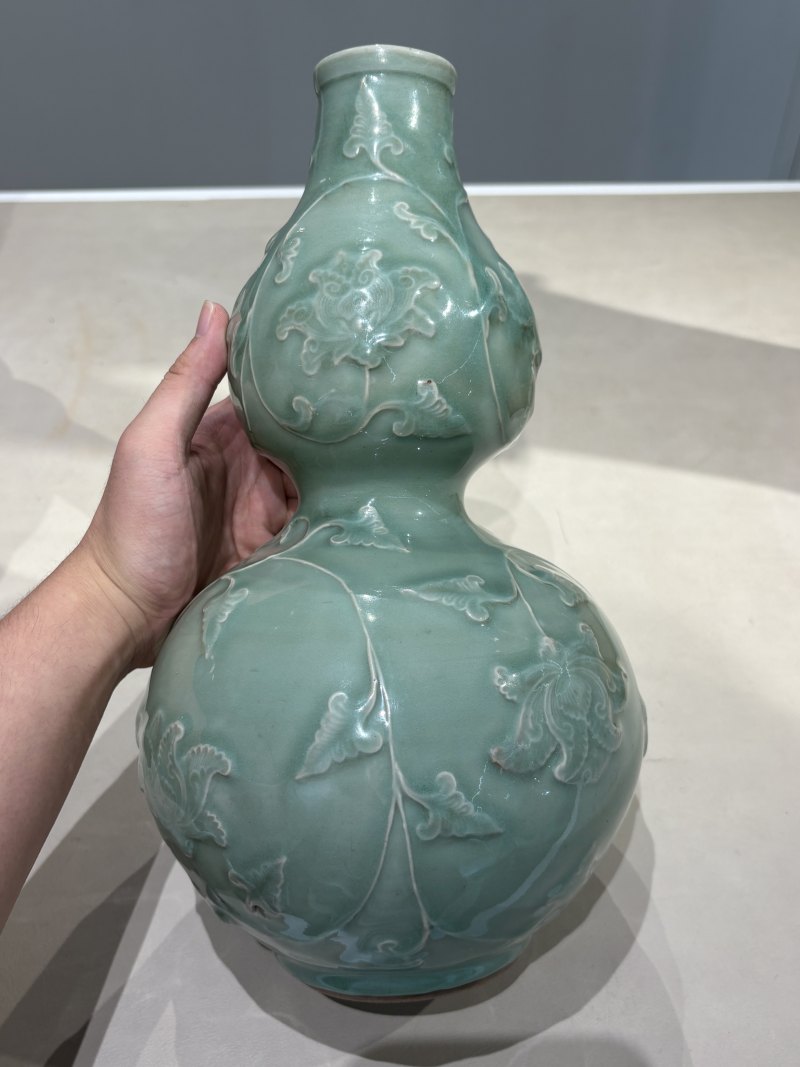 元 龍泉貼花纏枝牡丹紋葫蘆瓶 - 图19