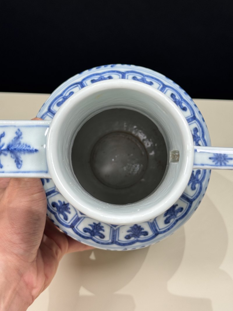 清雍正 仿永乐青花折枝花卉纹执壶 - 图15