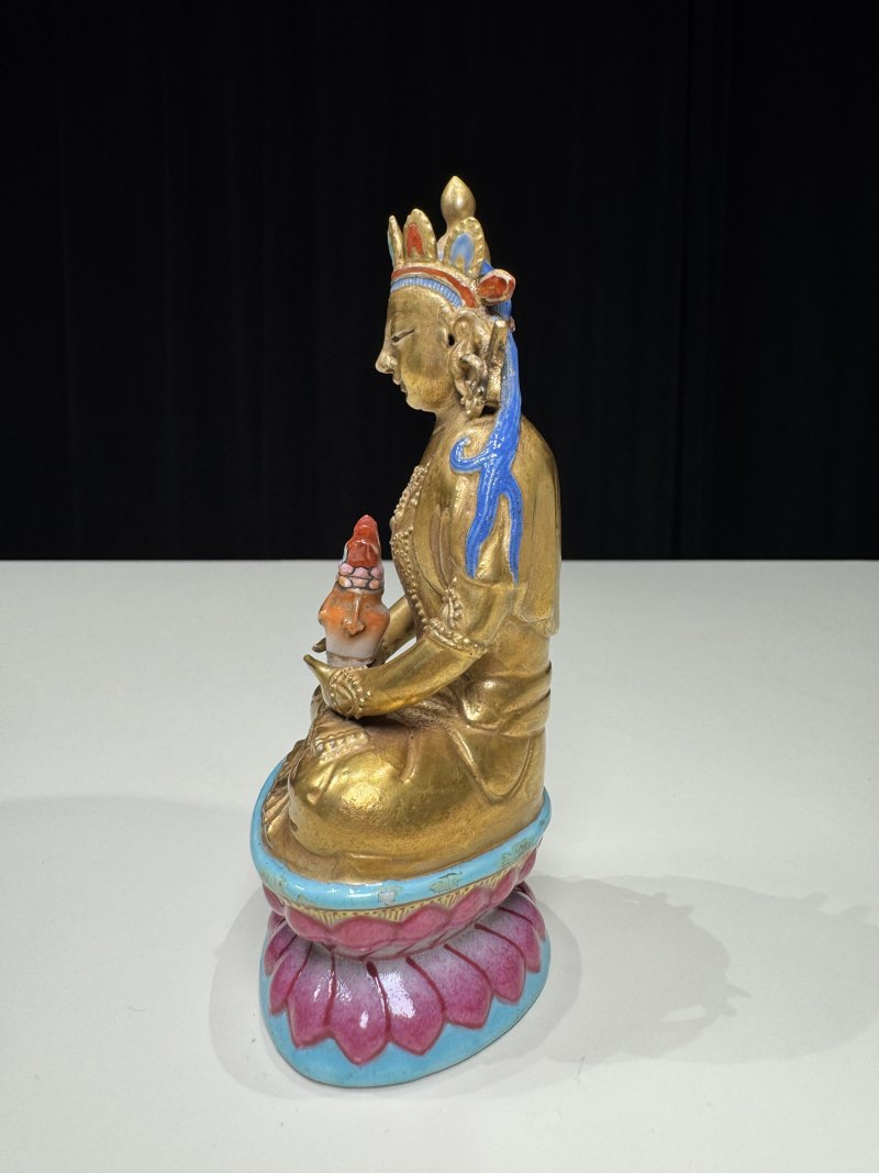 清乾隆 粉彩金身随身佛 - 图5