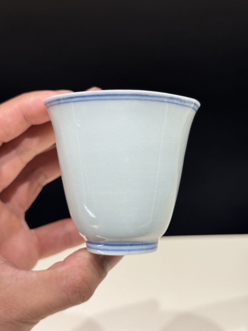 明崇祯 青花才子佳人图铃铛杯 - 图6