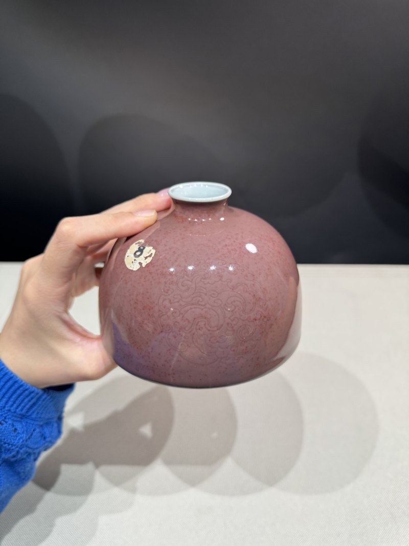 清康熙 豇豆红釉太白尊 - 图5