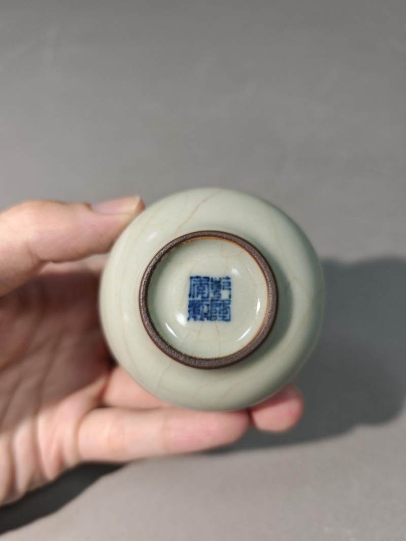   哥釉鸡心水盂 - 图6