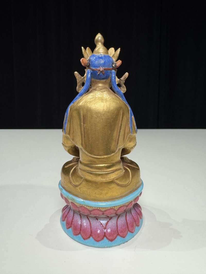 清乾隆 粉彩金身随身佛 - 图6