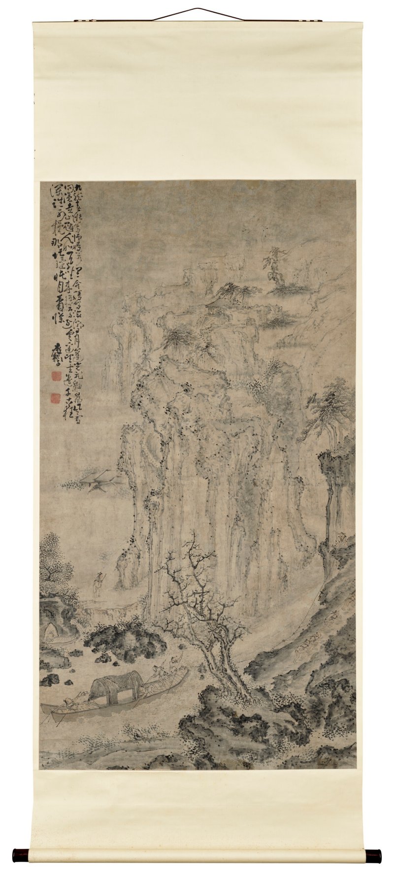 清 黃慎（1687-1770）  春江行舟 - 图2