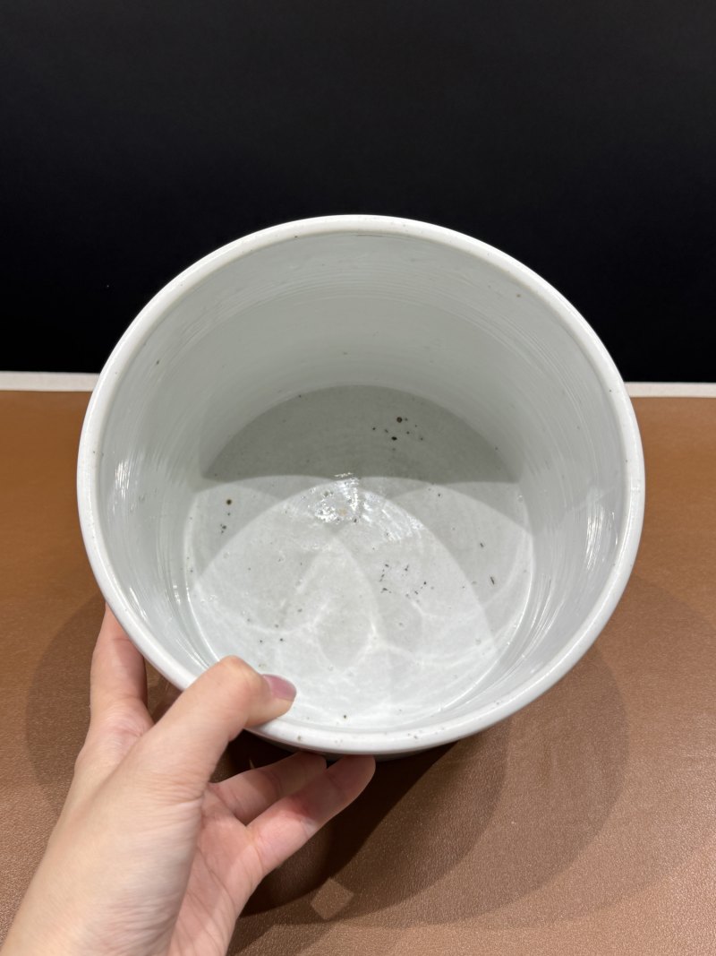 清康熙 矾红描金月月见喜图笔筒 - 图11