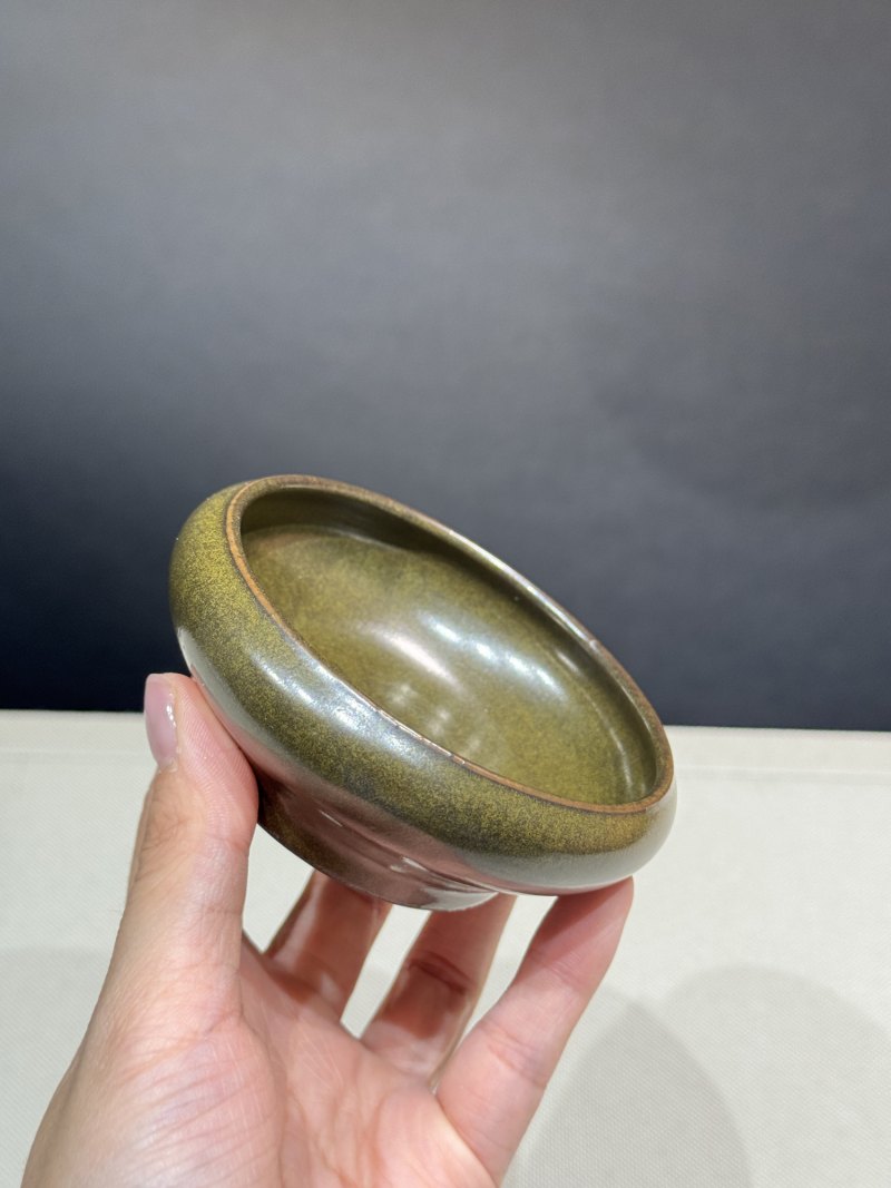 清乾隆 茶叶末釉水洗 - 图10