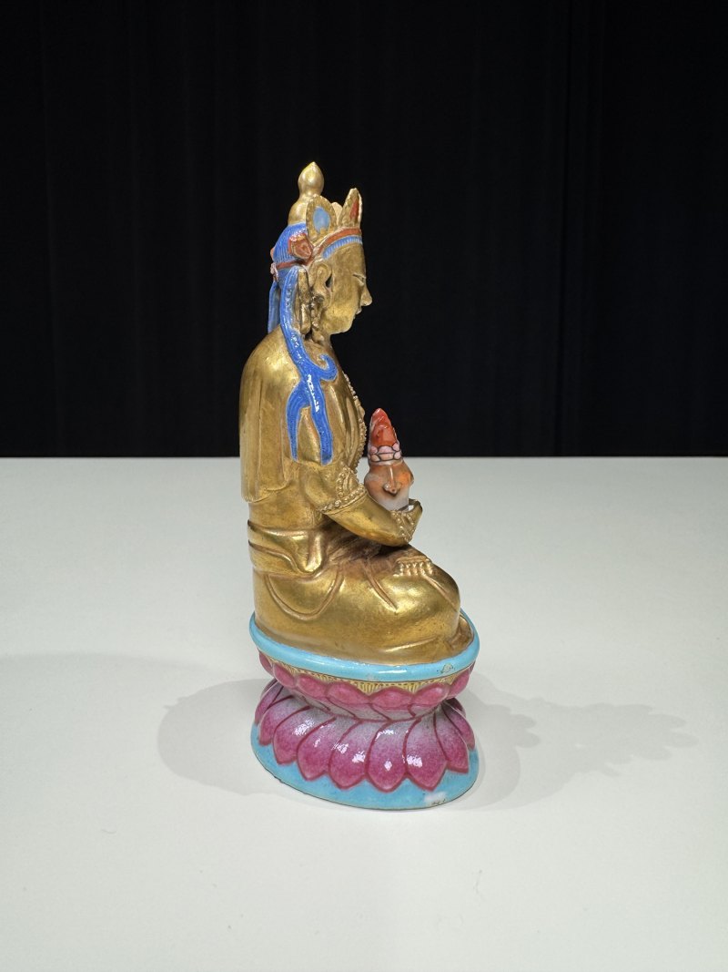 清乾隆 粉彩金身随身佛 - 图7