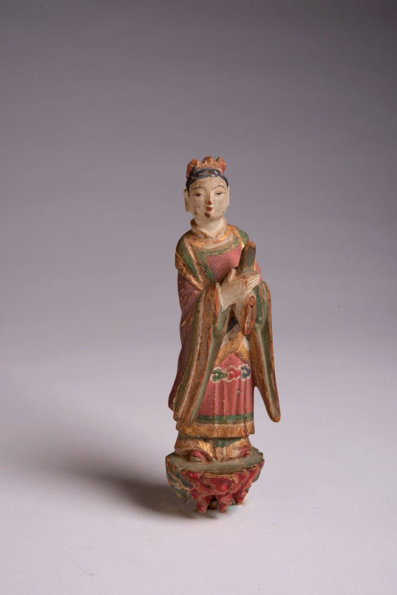 宋/金至元 貼金加彩小木雕人物造像一組十二件 | A GROUP OF TWELVE SMALL POLYCHROME WOOD FIGURES - 图15