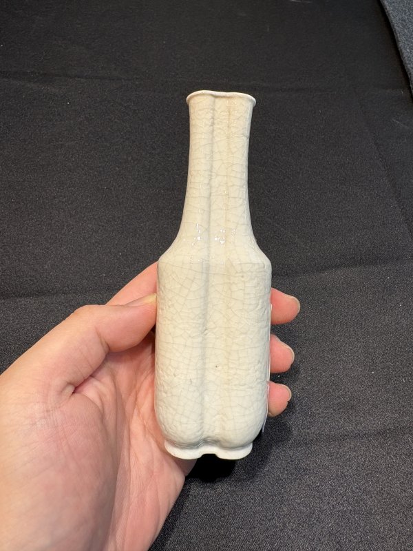 清 仿定白釉蓋盒、瓶一組 - 图17
