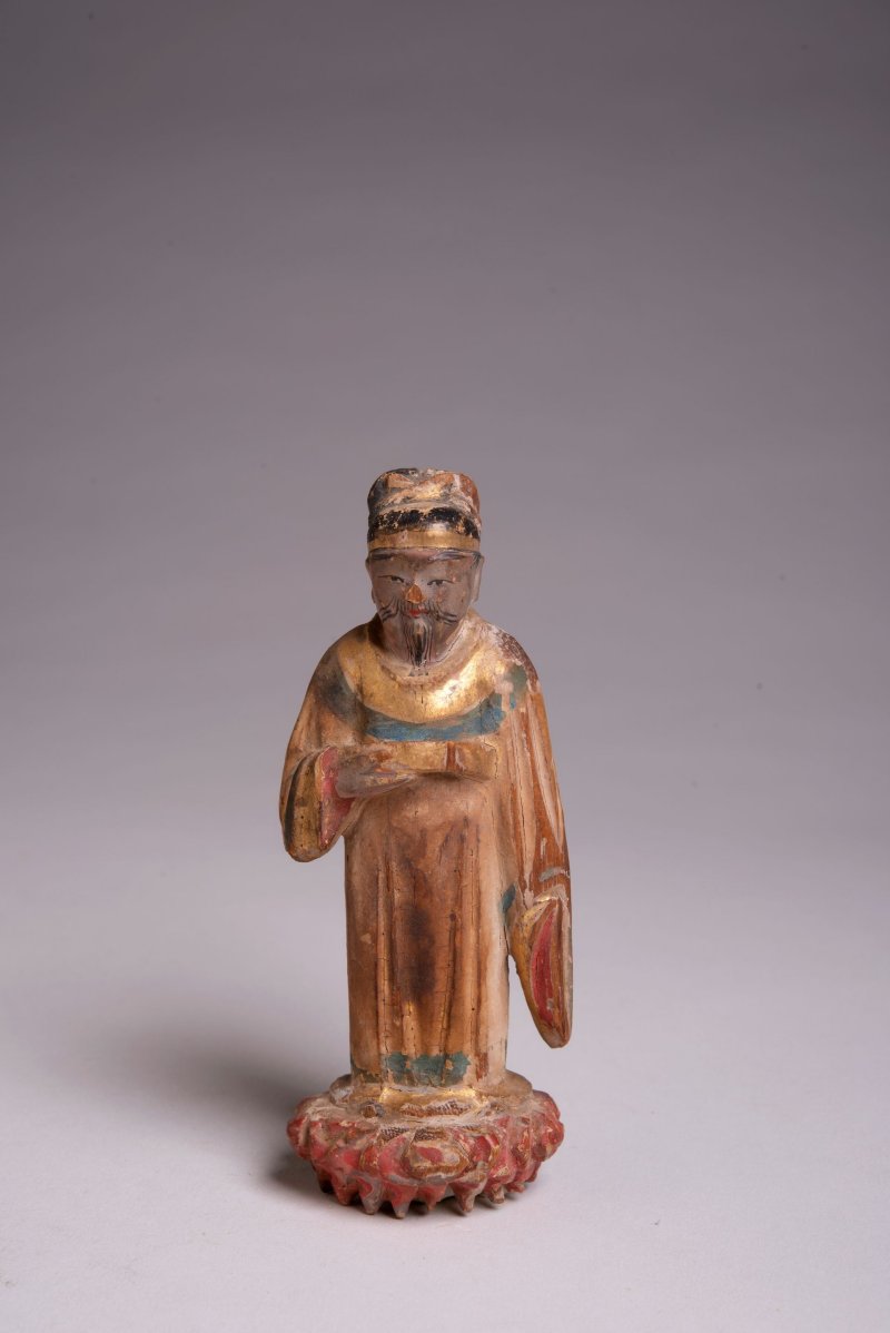 宋/金至元 貼金加彩小木雕人物造像一組十二件 | A GROUP OF TWELVE SMALL POLYCHROME WOOD FIGURES - 图16
