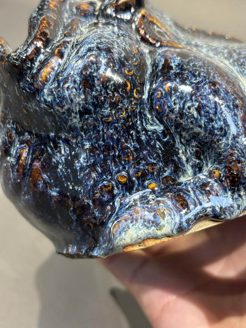    清 石湾窑翠毛钧金蟾 - 图7