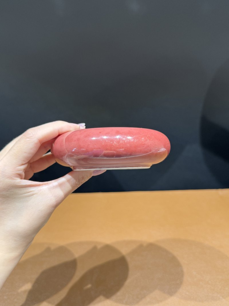 清康熙 豇豆红釉镗锣洗 - 图5