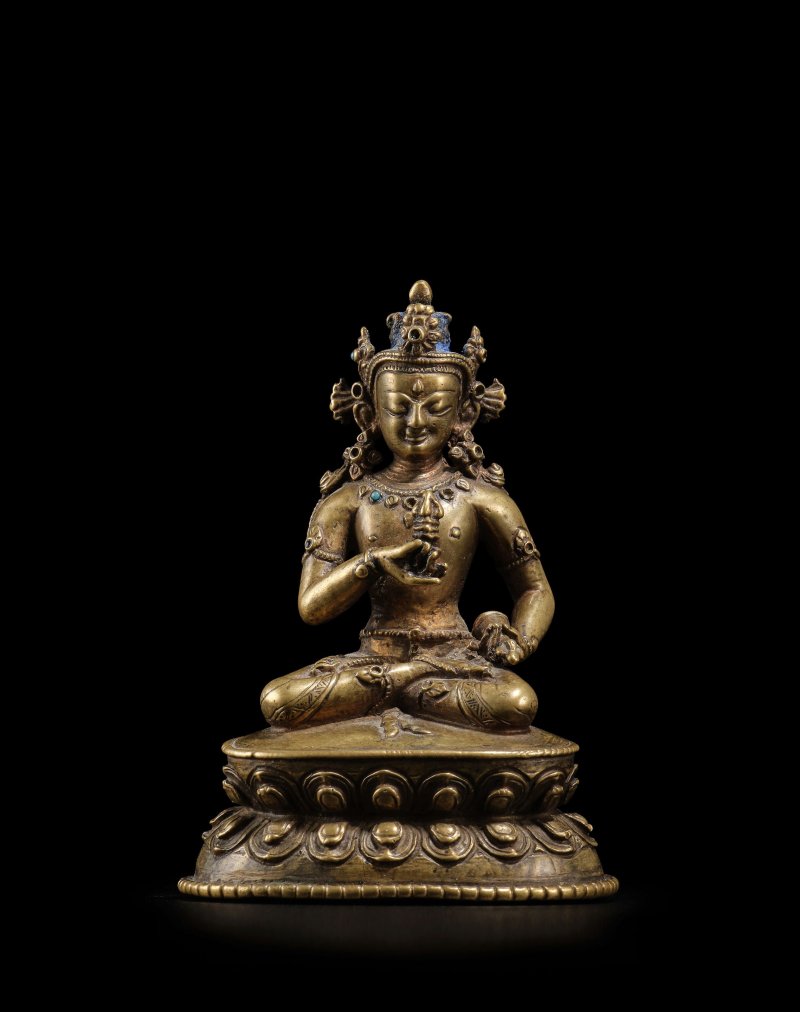 西藏 十三世紀 金剛薩埵銅像 | A COPPER ALLOY FIGURE OF VAJRASATTVA - 图4