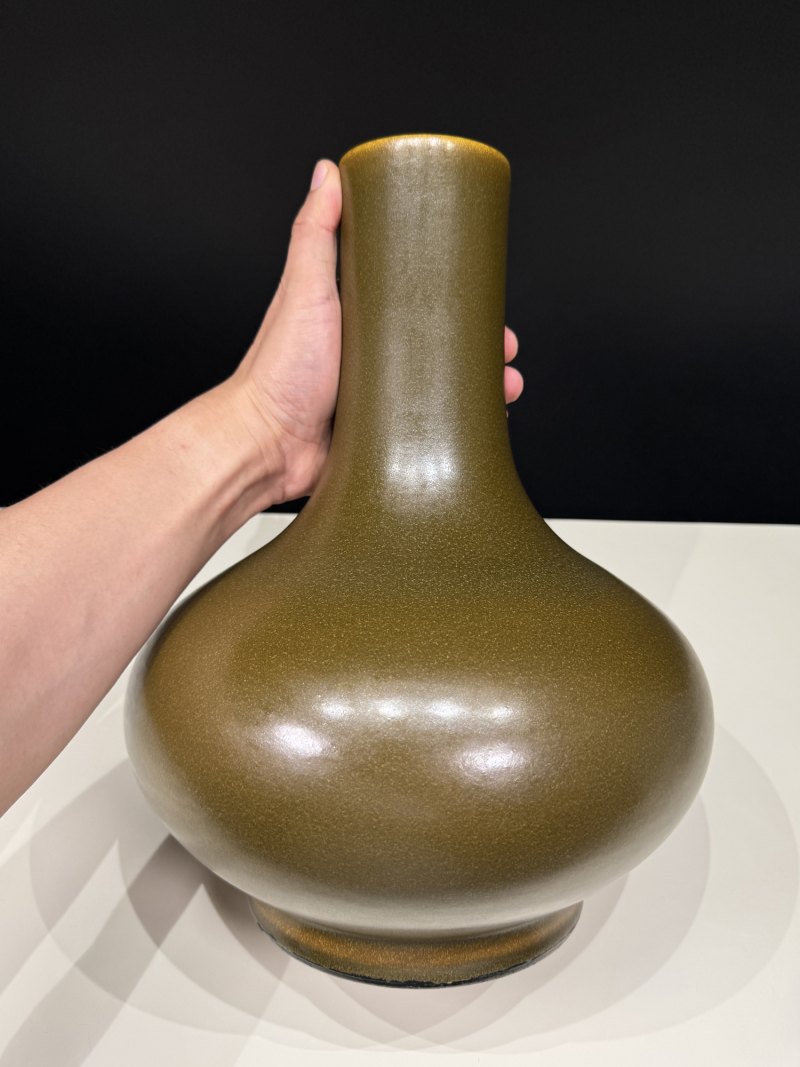 清光绪 茶叶末釉荸荠瓶 - 图4