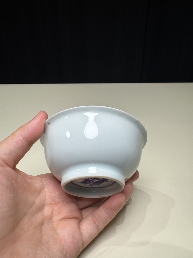 明嘉靖 白釉青花金箓大醮坛用茶盏五只 - 图12