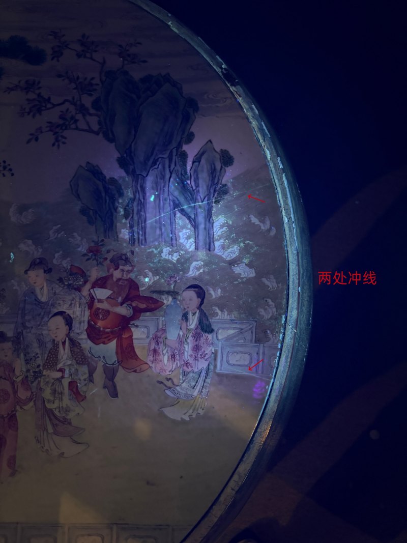 清乾隆 粉彩十二花神图案几 - 图12