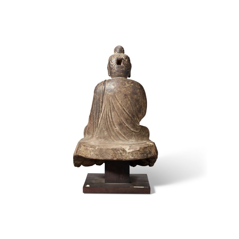 唐 石雕釋迦牟尼佛坐像  TANG DYNASTY (618-907) - 图2