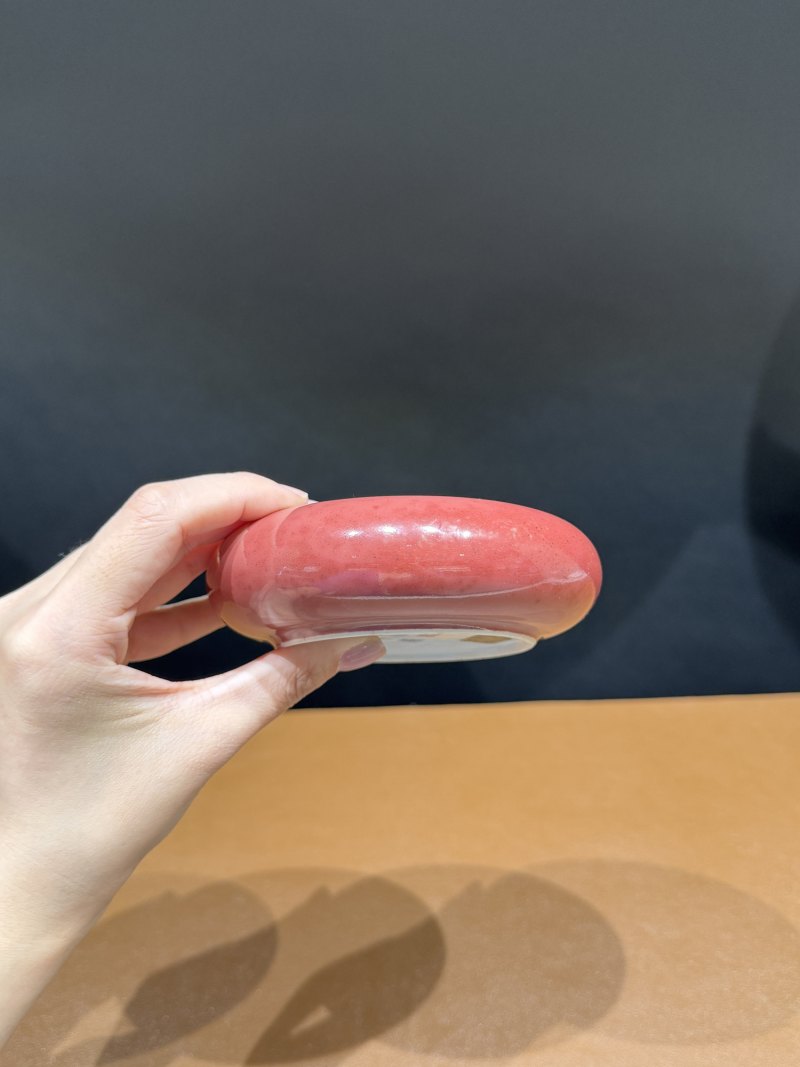 清康熙 豇豆红釉镗锣洗 - 图6