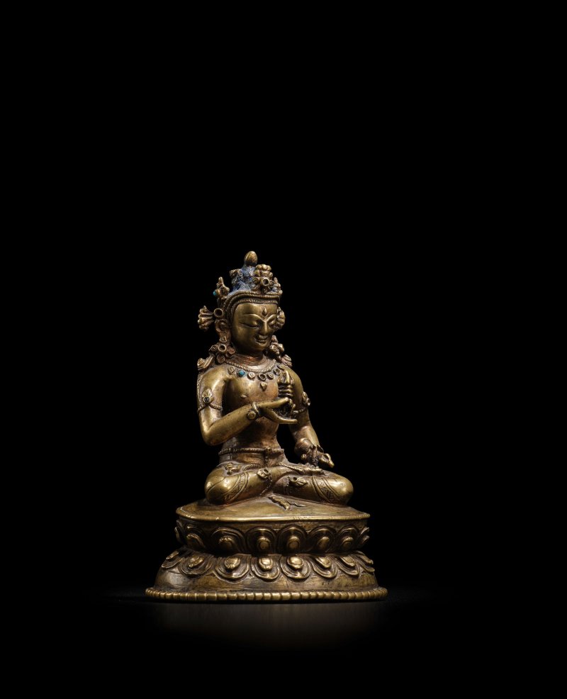 西藏 十三世紀 金剛薩埵銅像 | A COPPER ALLOY FIGURE OF VAJRASATTVA - 图5