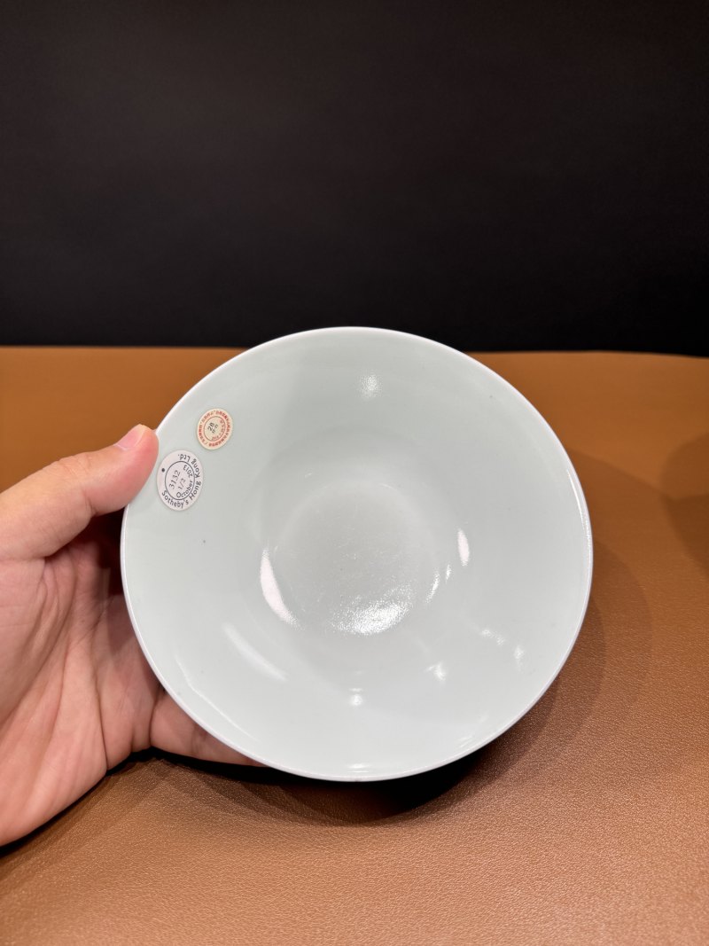 清雍正 霁蓝釉碗一对 - 图5